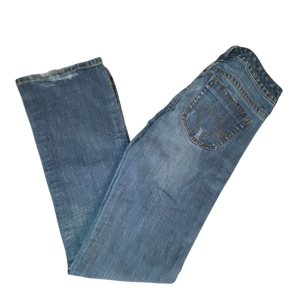 Seven7 Regular Bootcut Jeans Women Size 27 Medium Wash Stretch Denim